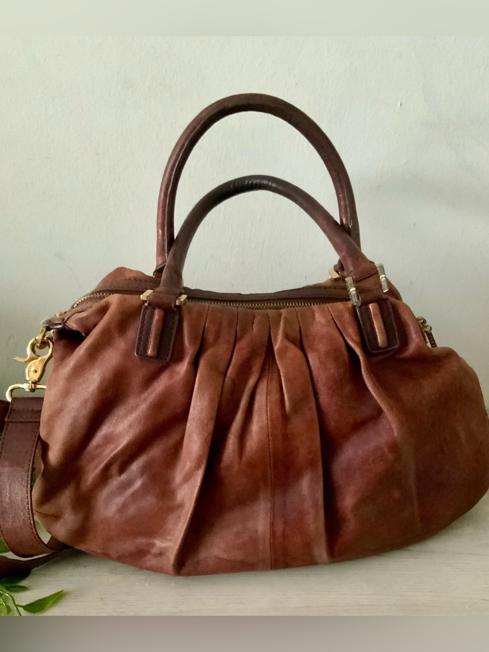 TORY BURCH VERONA COGNAC CROSSBODY SATCHEL BAG - Picture 4 of 15
